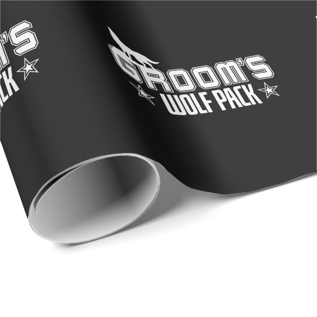 Papel De Presente Groom's Wolfpack Männer Bachelor Feier (Ponta do rolo)