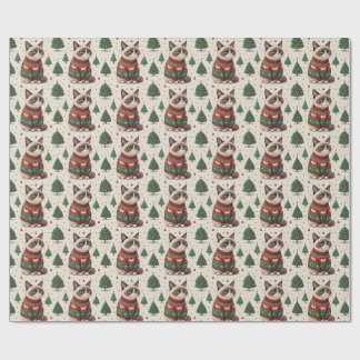 Papel De Presente Grumpy Christmas Cat in Ugly Sweater