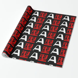 Papel De Presente Grupo sanguíneo um Kanji japonês