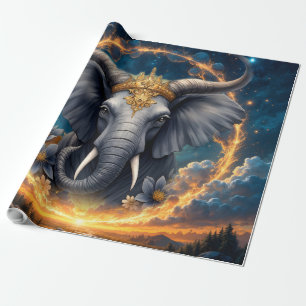 Papel De Presente Guardião Coroado do Portão Celestial o elefante