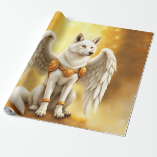 Papel De Presente Guardião da Aurora – O Lobo de Asa Branca. 
