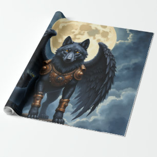 Papel De Presente Guardião da Lua – O Lobo de Asa Preta