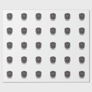 Papel De Presente Guardião de Bandeira Digital Patriótica Futuro Cyb