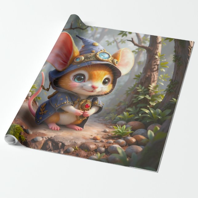 Papel De Presente Guardião Iluminado pela Lua de Pequenas Maravilhas (Desenrolado)