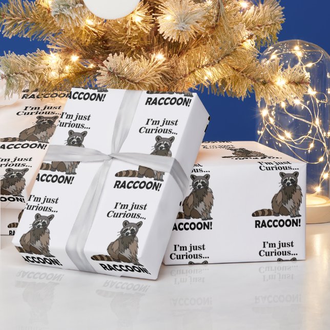 Papel De Presente Guaxinim Curioso Engraçado (Feriados)