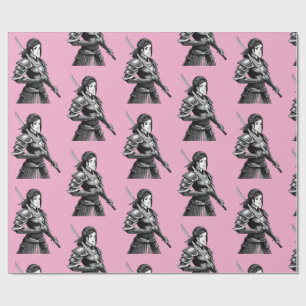 Papel De Presente Guerreira samurai japonesa - mulher