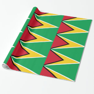 Papel De Presente Guiana bandeira Verde Amarelo Vermelho Amarelo