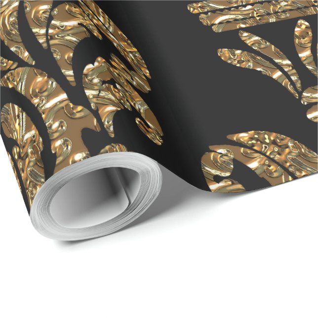 Papel De Presente GuildHall Regal 30'x 30' preto (Ponta do rolo)