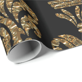 Papel De Presente GuildHall Regal Black Damask