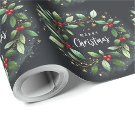 Papel De Presente Guirlanda de Natal de Visco