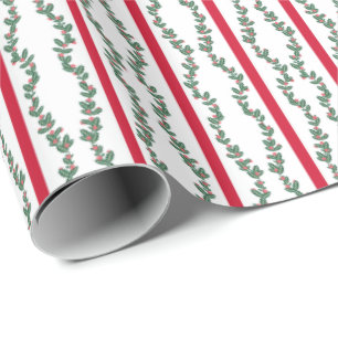 Papel De Presente Guirlandas de Impressão em Bloco 