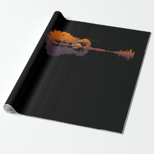 Papel De Presente Guitar Lake Shadow Love Guitar Gift Music Lovers