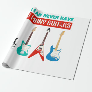 Papel De Presente Guitar Lover   Você Nunca Pode Ter Muitas Guitarra