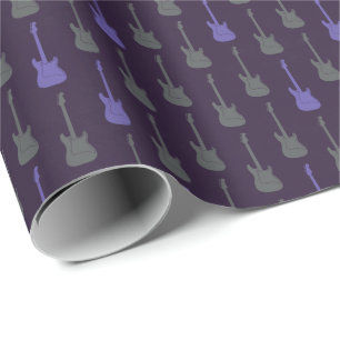 Papel De Presente Guitarra Elétrica Clássica Grungy com bolinhas rox