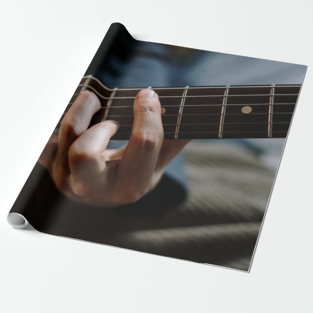 Papel De Presente Guitarra Incrível (Desenrolado)