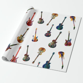 Papel De Presente Guitarras coloridas