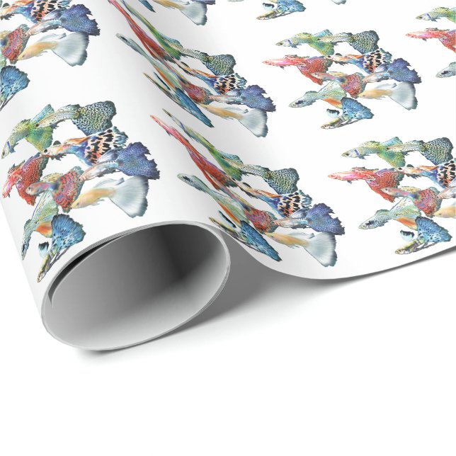 Papel De Presente guppies (Ponta do rolo)