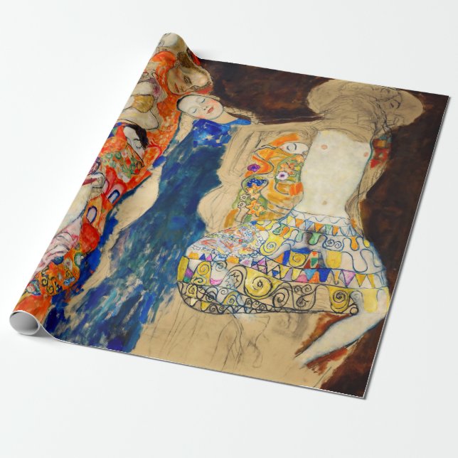 Papel De Presente Gustav Klimt - A Noiva (inacabada) (Desenrolado)
