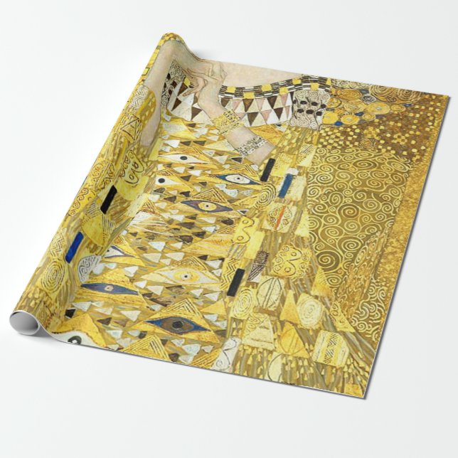 Papel De Presente Gustav Klimt Adele Bloch (Desenrolado)