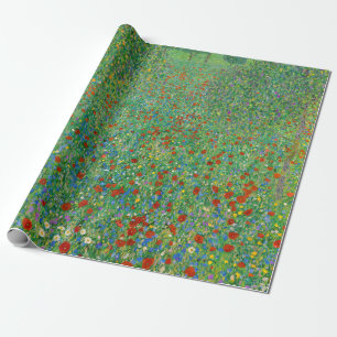 Papel De Presente Gustav Klimt - Campo de Papoulas