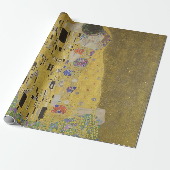 Papel De Presente Gustav Klimt O Beijo (Desenrolado)