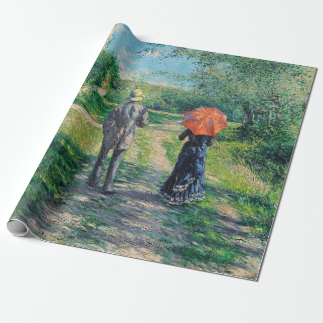 Papel De Presente Gustave Caillebotte - O Caminho Íngreme (Desenrolado)