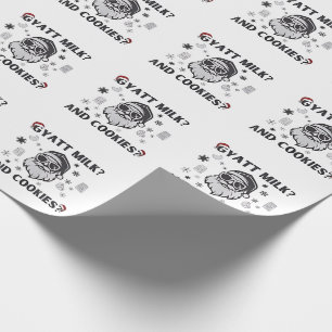 Papel De Presente Gyatt milk e Cookies Papais noeis engraçados Gen A