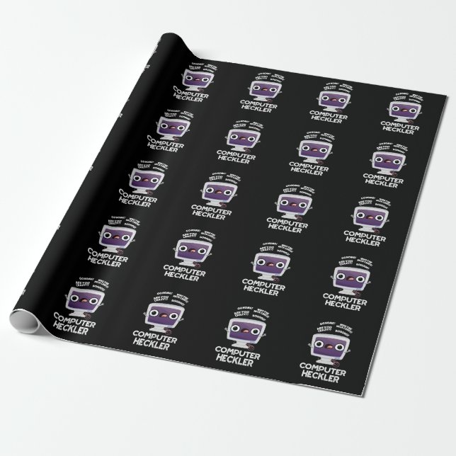 Papel De Presente Hacker Funny Hacker Engraçado do Heckler Escuro BG (Desenrolado)