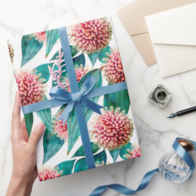 Papel De Presente Hakea Laurina Pincushion Blooms (Presentear)
