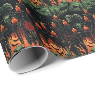 Papel De Presente 💀 Halloween - 😱 assustador