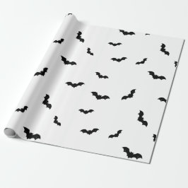 Papel De Presente Halloween Bat Pattern Spooky