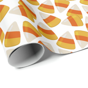 Papel De Presente Halloween Candy Corn