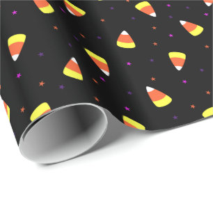 Papel De Presente Halloween Candy Corn Pattern