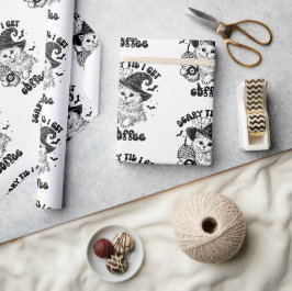 Papel De Presente Halloween Cat Scary Til Eu Tomo Café