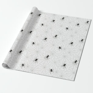 Papel De Presente Halloween de aranha assustadora e assustadora