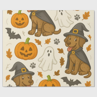 Papel De Presente Halloween De Puppy