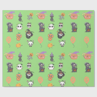 Papel De Presente Halloween fofo chibi