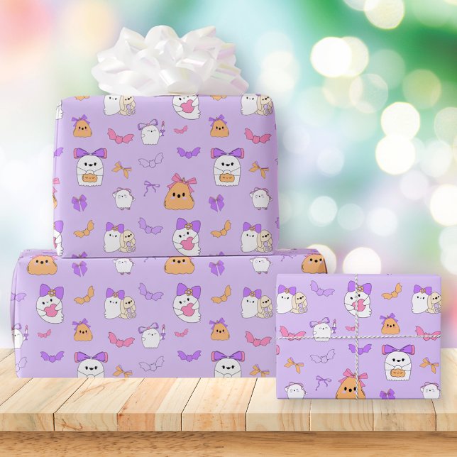 Papel De Presente Halloween Ghost Birthday (Criador carregado)