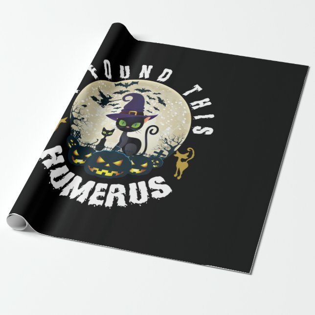 Papel De Presente Halloween Gift | I Found This Humerus Birthday (Desenrolado)
