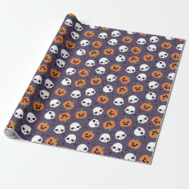 Papel De Presente Halloween Kawaii Pattern
