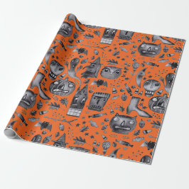 Papel De Presente Halloween-O-Rama Wrapping Paper