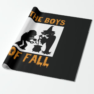 Papel De Presente Halloween Os Meninos Do Aniversário De Queda