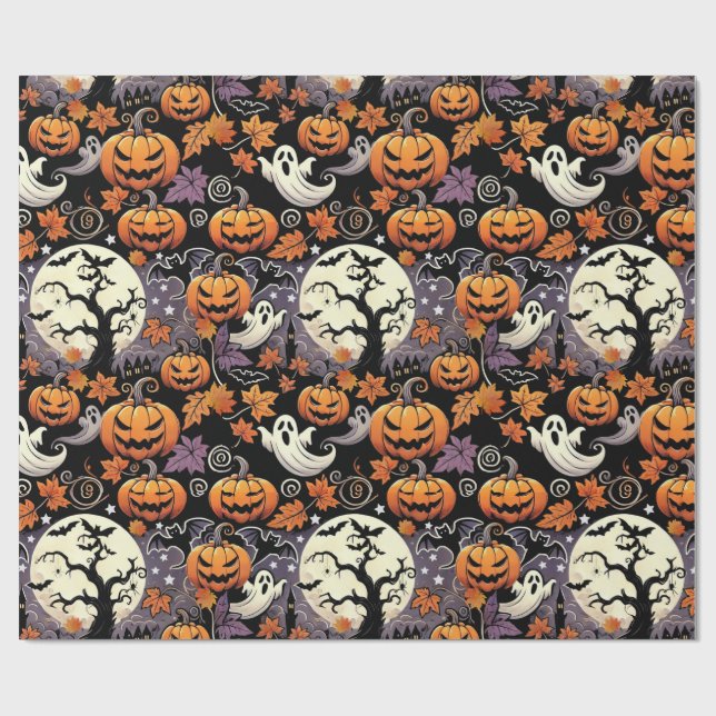Papel De Presente Halloween/outono/outono (Aberto)