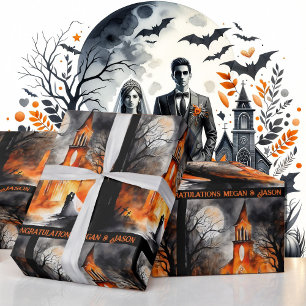 Papel De Presente Halloween Personalize Nomes Louco