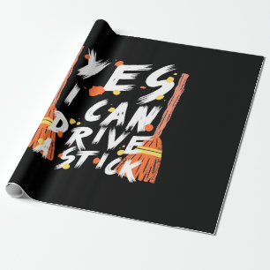 Papel De Presente Halloween Posso Dirigir Um Pau