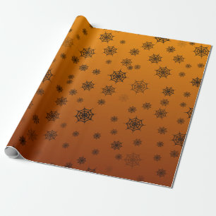 Papel De Presente Halloween Spider Web