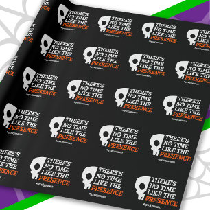 Papel De Presente Halloween Spirit Spooky Skull Dia de as Bruxas eng