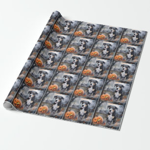 Papel De Presente Halloween Suíço Maior Com Abóboras Assustador