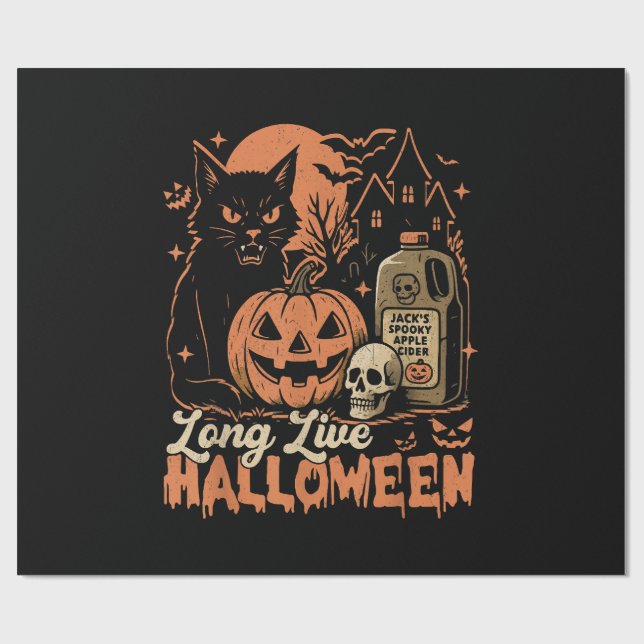 Papel De Presente Halloween Vivo (Aberto)