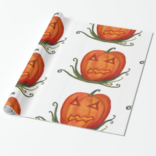 Papel De Presente HalloweenPumpkins Wrapping Paper